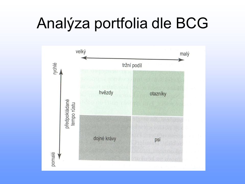 Analýza portfolia dle BCG