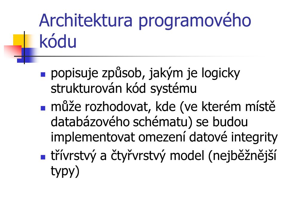 Architektura programového kódu