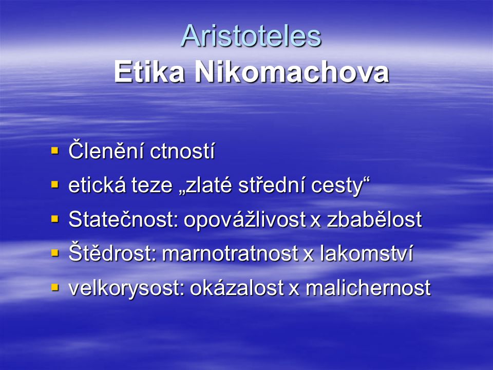 Aristoteles Etika Nikomachova