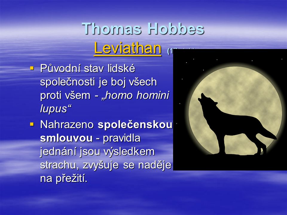 Thomas Hobbes Leviathan (17.stol.)