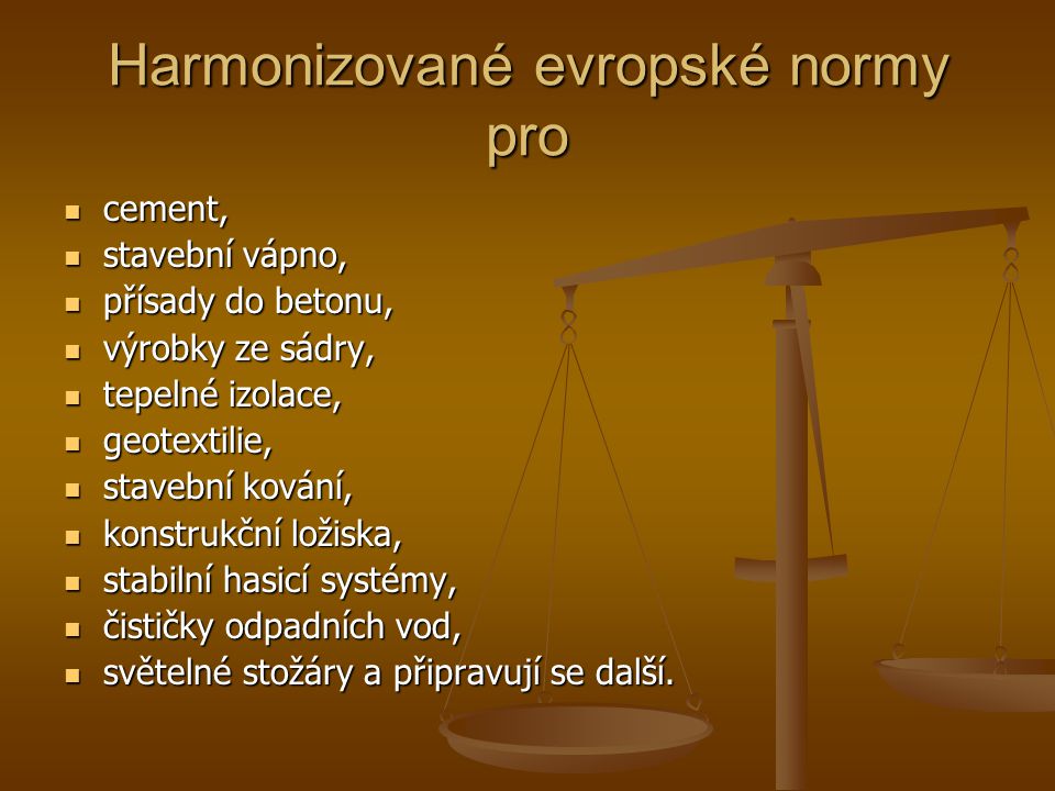 Harmonizované evropské normy pro