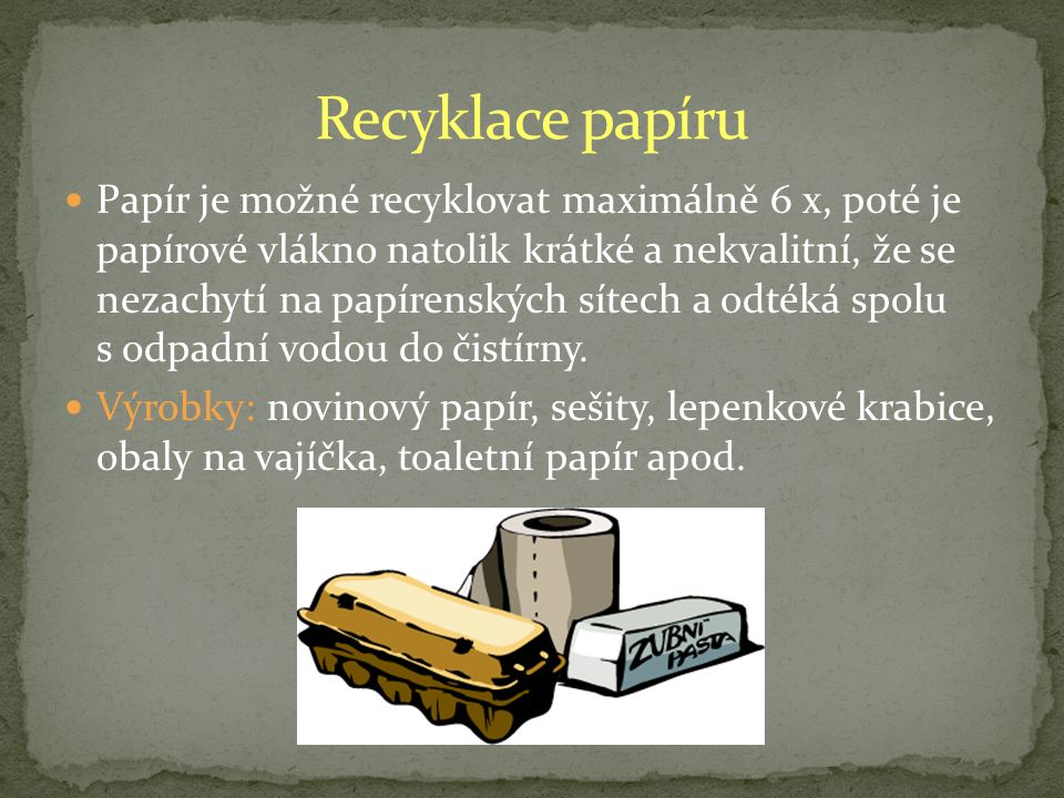 Recyklace papíru