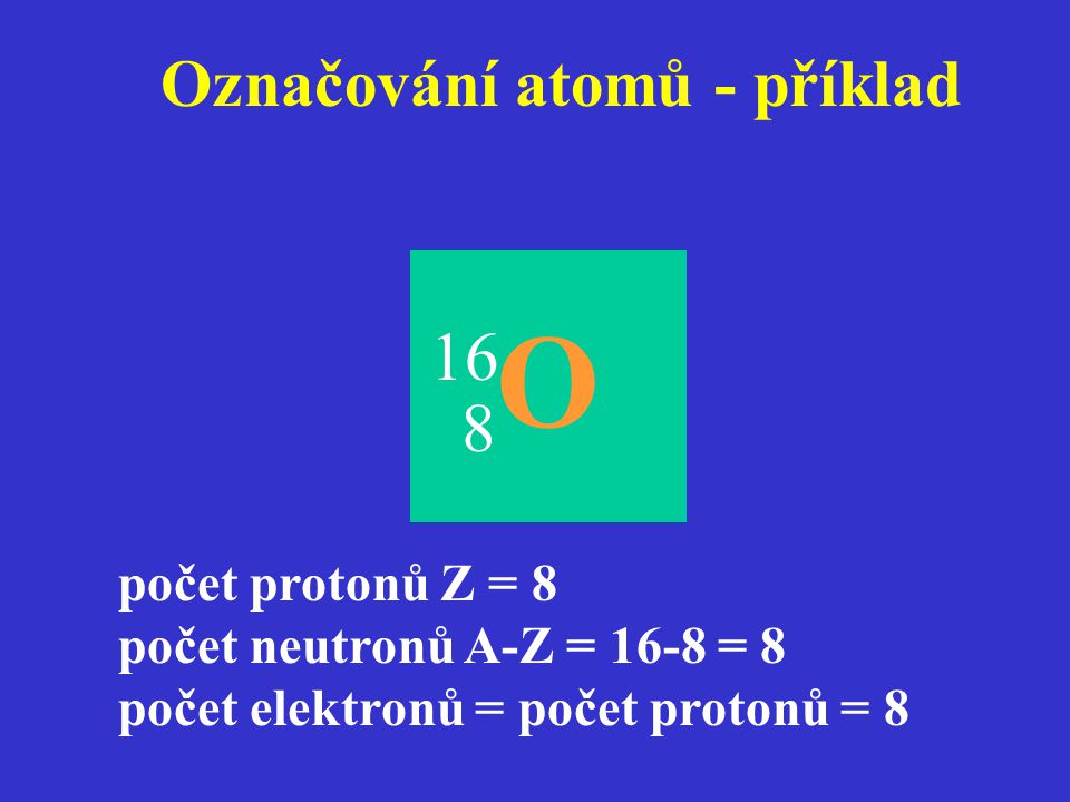 Označování atomů - příklad