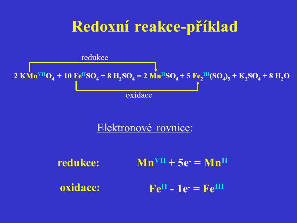 Redoxní reakce-příklad