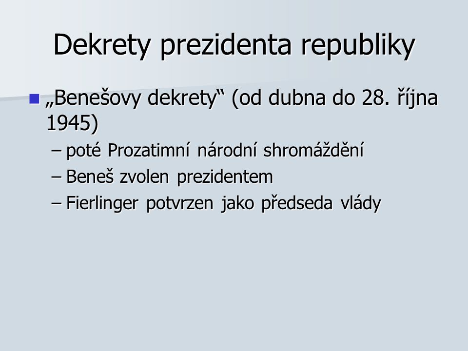 Dekrety prezidenta republiky