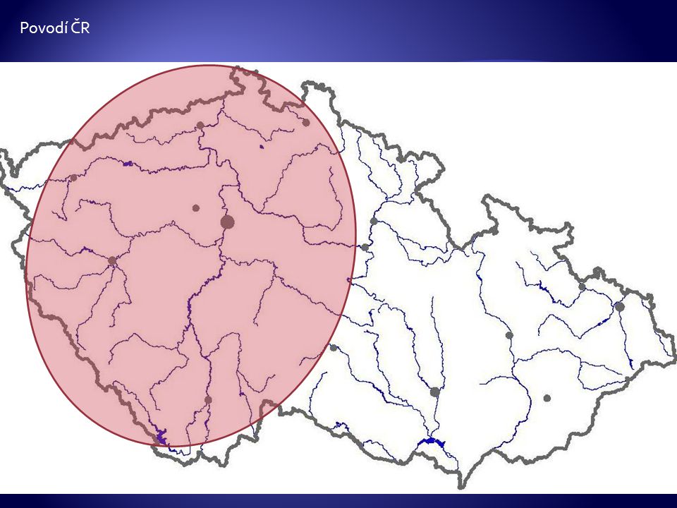 Povodí ČR Posunováním obrazce vyznačujeme jednotlivá povodí.