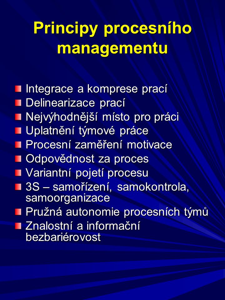 Principy procesního managementu