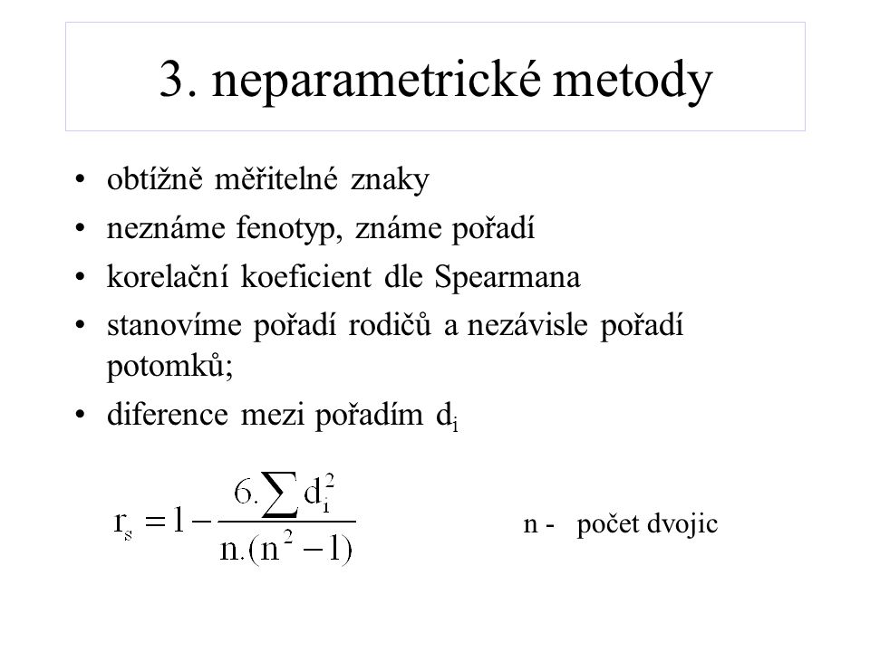 3. neparametrické metody
