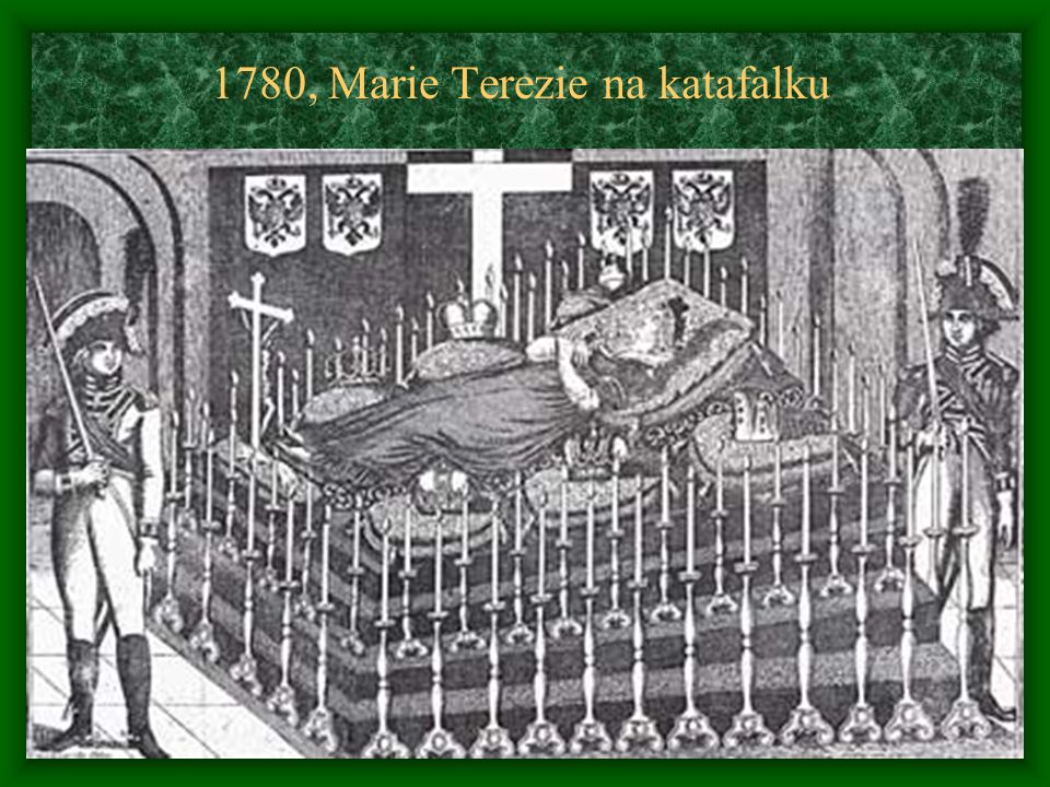1780, Marie Terezie na katafalku