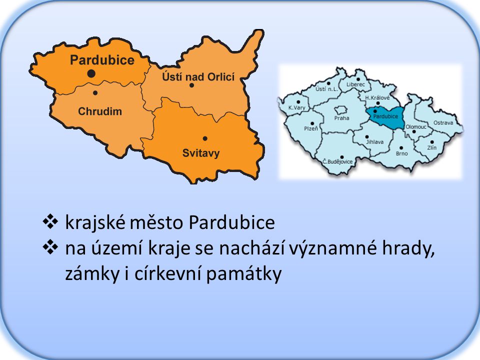 krajské město Pardubice
