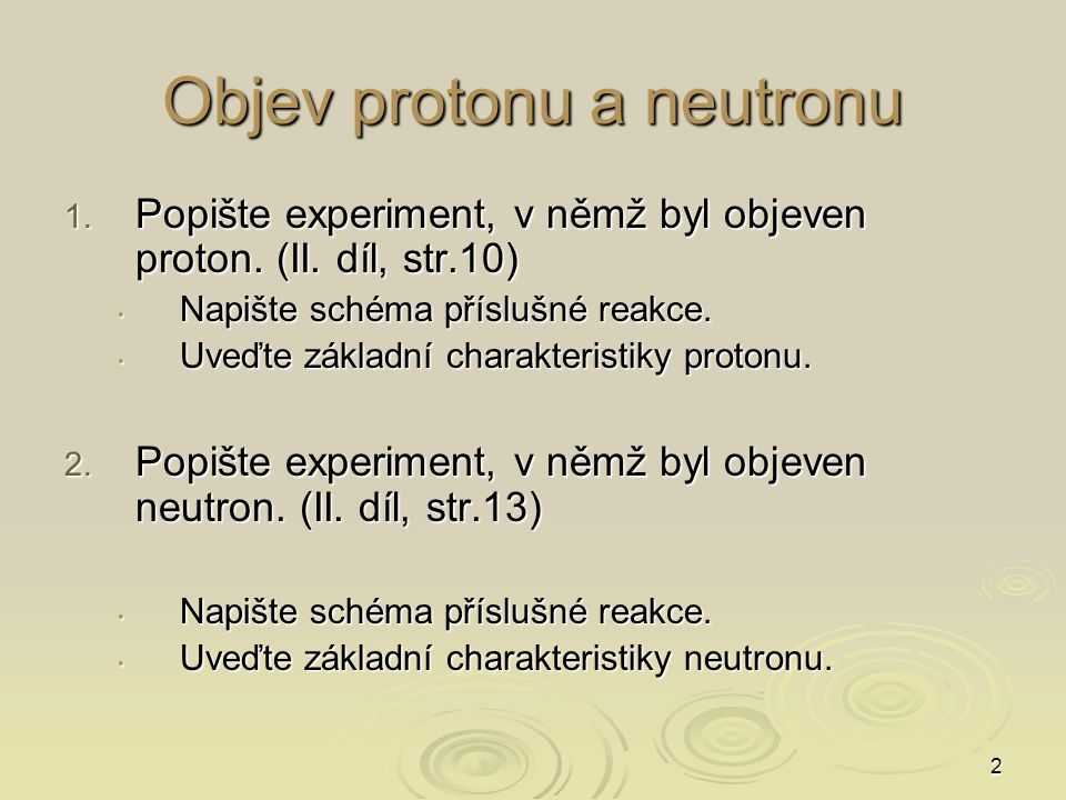 Objev protonu a neutronu