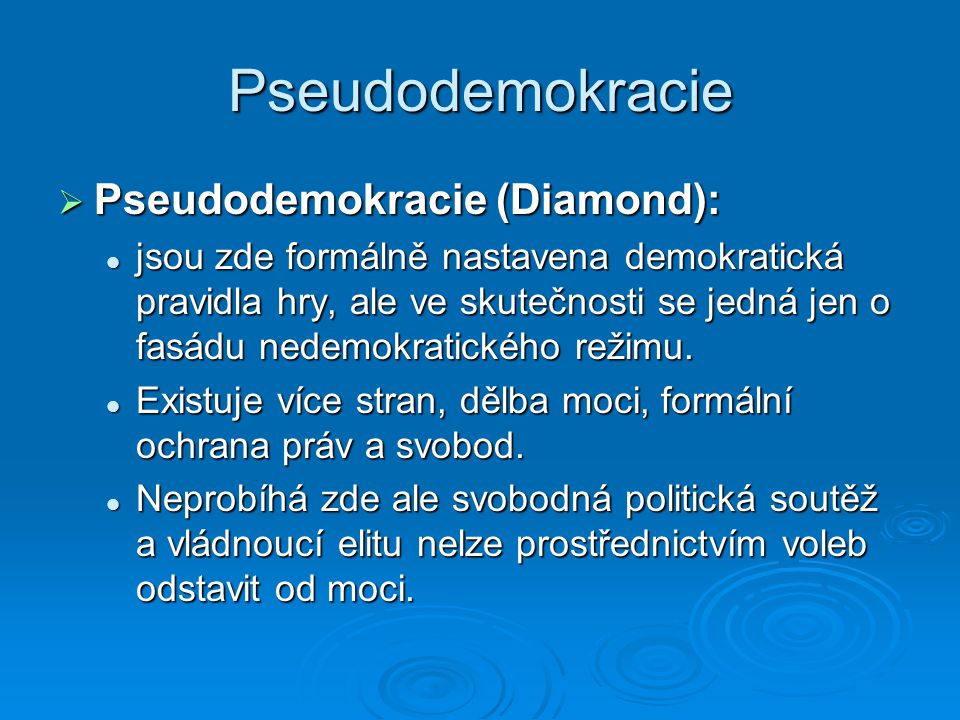 Pseudodemokracie Pseudodemokracie (Diamond):