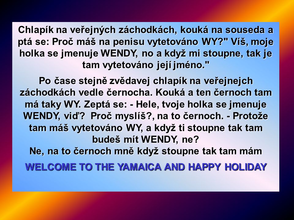 WELCOME TO THE YAMAICA AND HAPPY HOLIDAY