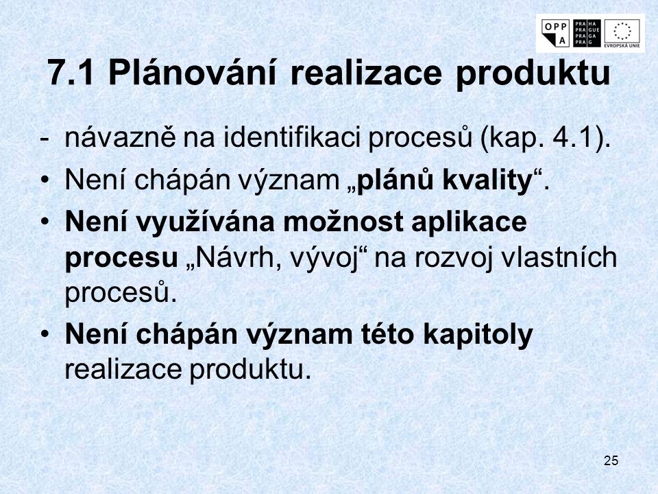 7.1 Plánování realizace produktu