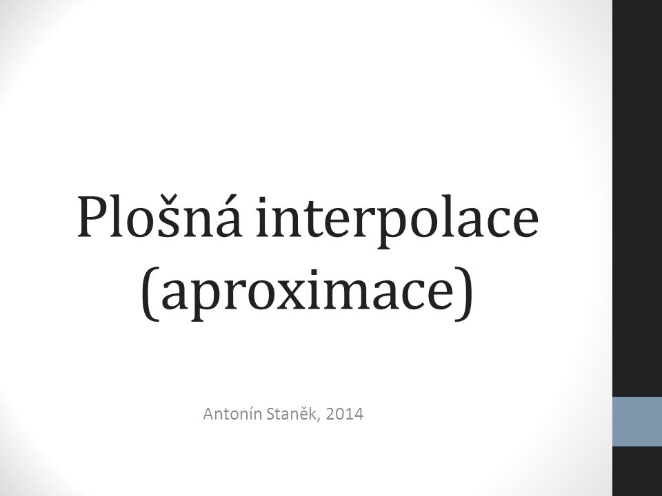 Plošná interpolace (aproximace)