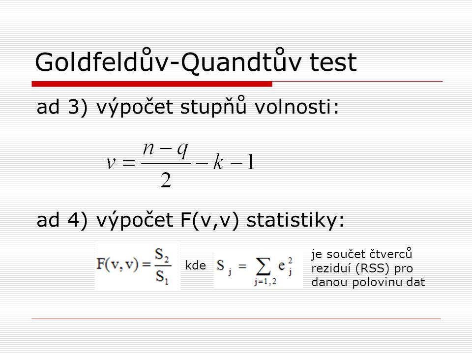 Goldfeldův-Quandtův test
