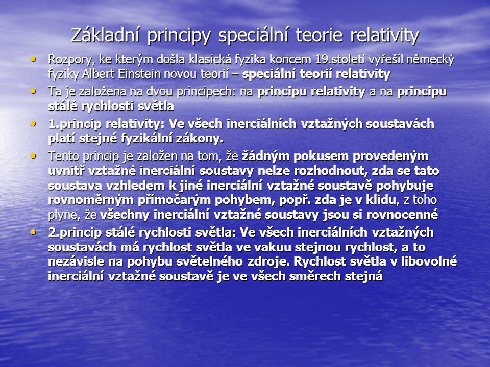 Základní principy speciální teorie relativity
