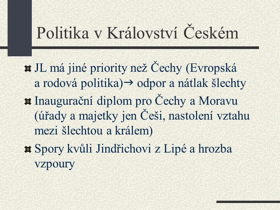 Politika v Království Českém