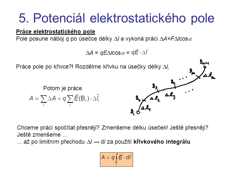 5. Potenciál elektrostatického pole