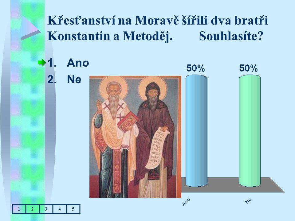 Křesťanství na Moravě šířili dva bratři Konstantin a Metoděj