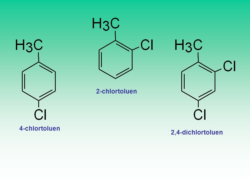 2-chlortoluen 4-chlortoluen 2,4-dichlortoluen