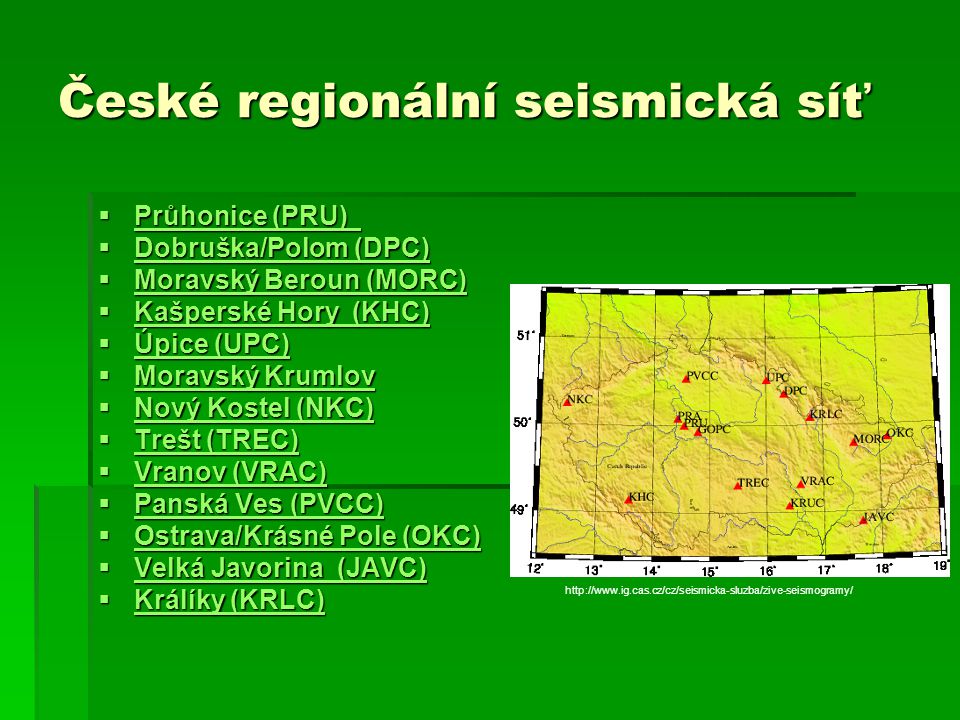 České regionální seismická síť