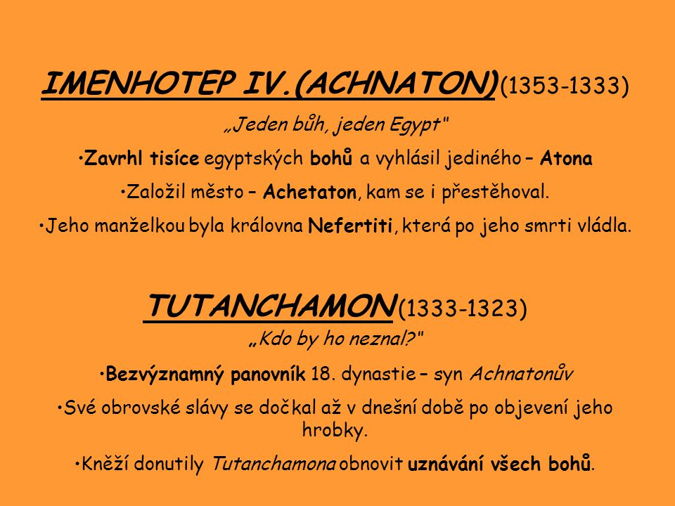 IMENHOTEP IV.(ACHNATON) ( )