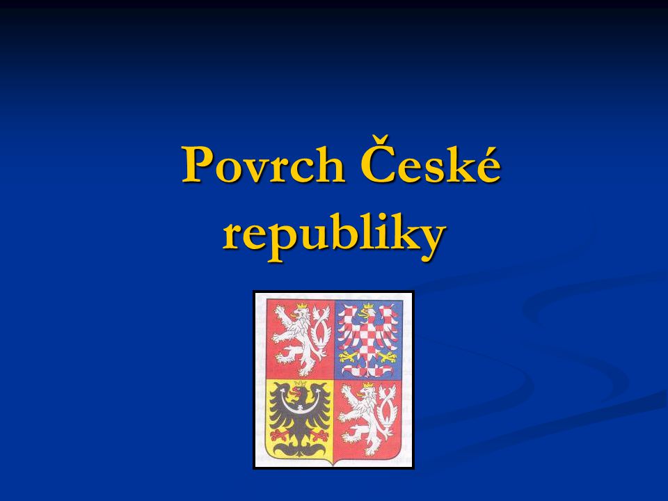 Povrch České republiky