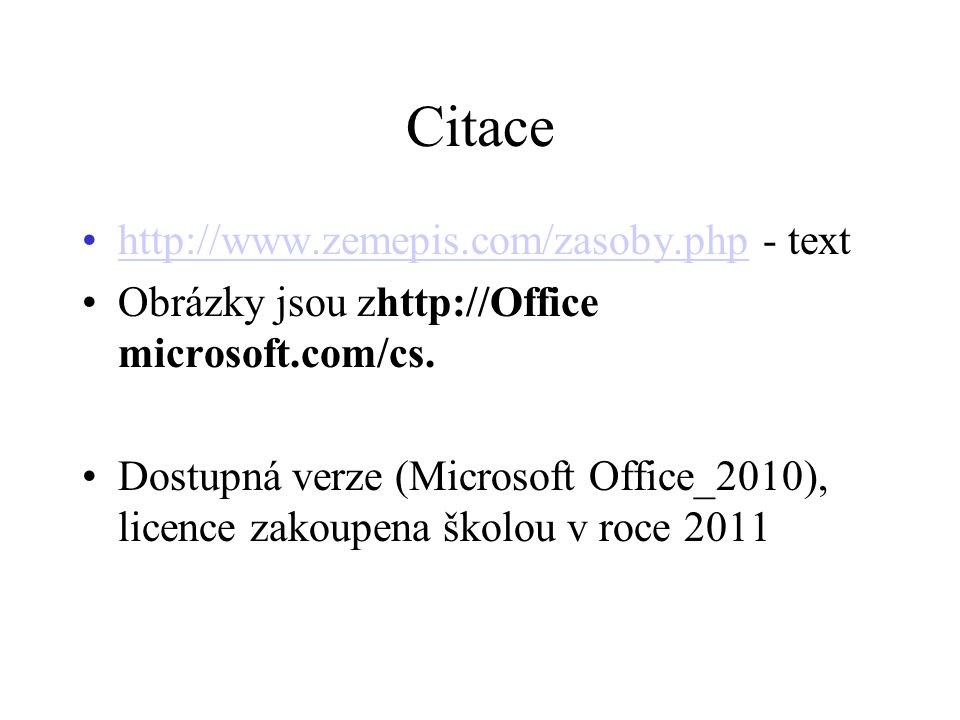 Citace   - text