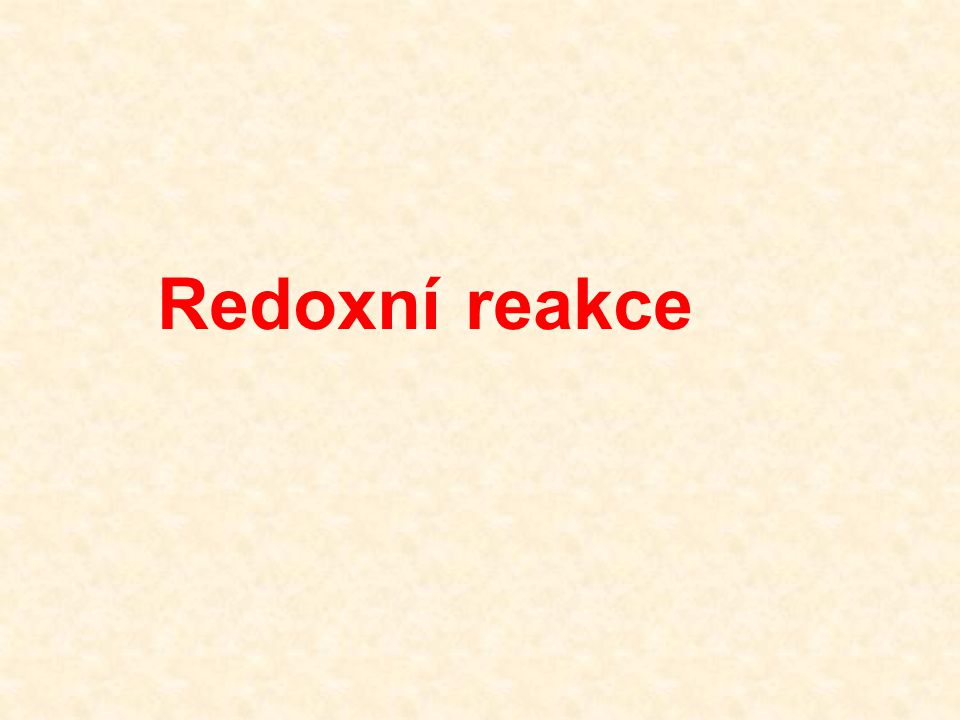 Redoxní reakce