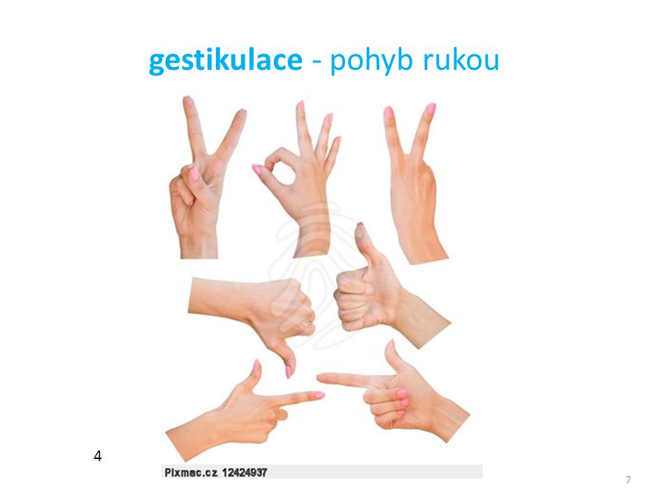 gestikulace - pohyb rukou