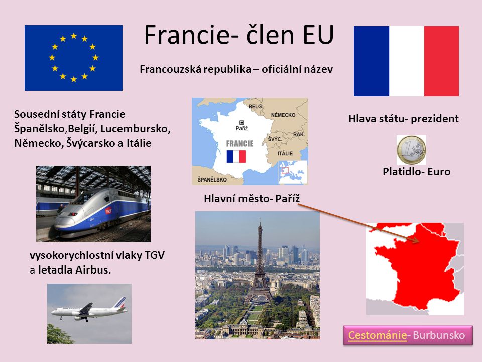 Francie- člen EU Francouzská republika – oficiální název