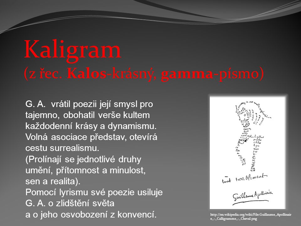 Kaligram (z řec. Kalos-krásný, gamma-písmo)