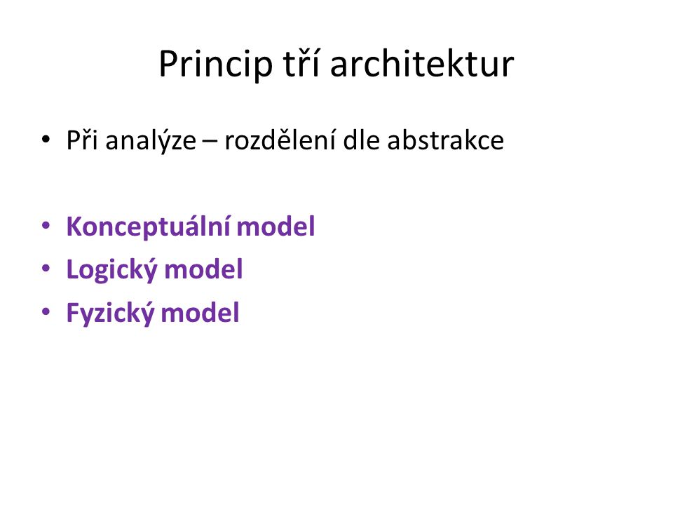 Princip tří architektur