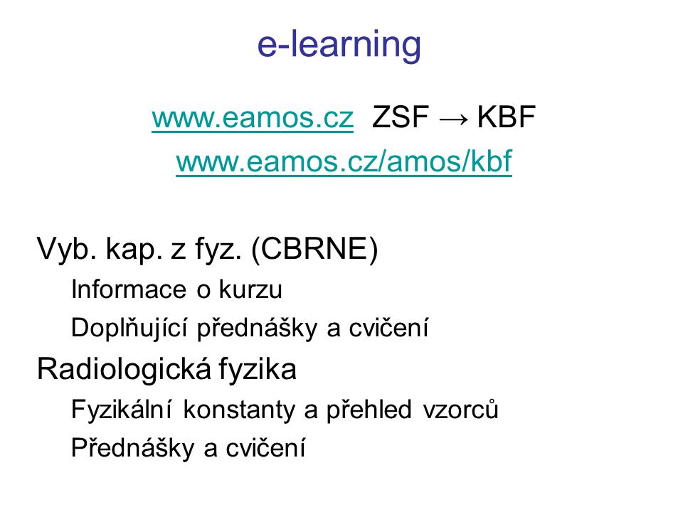 e-learning   ZSF → KBF