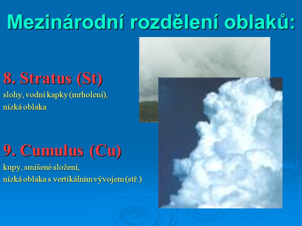 Mezinárodní rozdělení oblaků:
