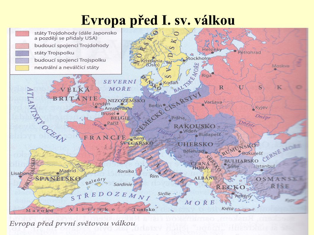 Evropa před I. sv. válkou .