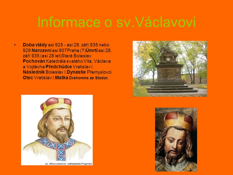 Informace o sv.Václavovi