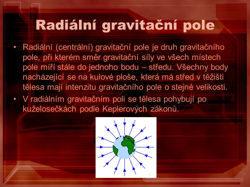 Radiální gravitační pole