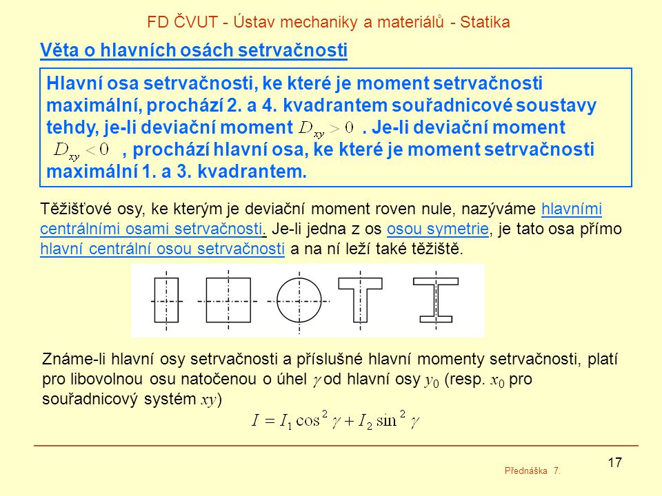 Momenty SetrvaČnosti GeometrickÝch ÚtvarŮ Ppt Stáhnout 3718