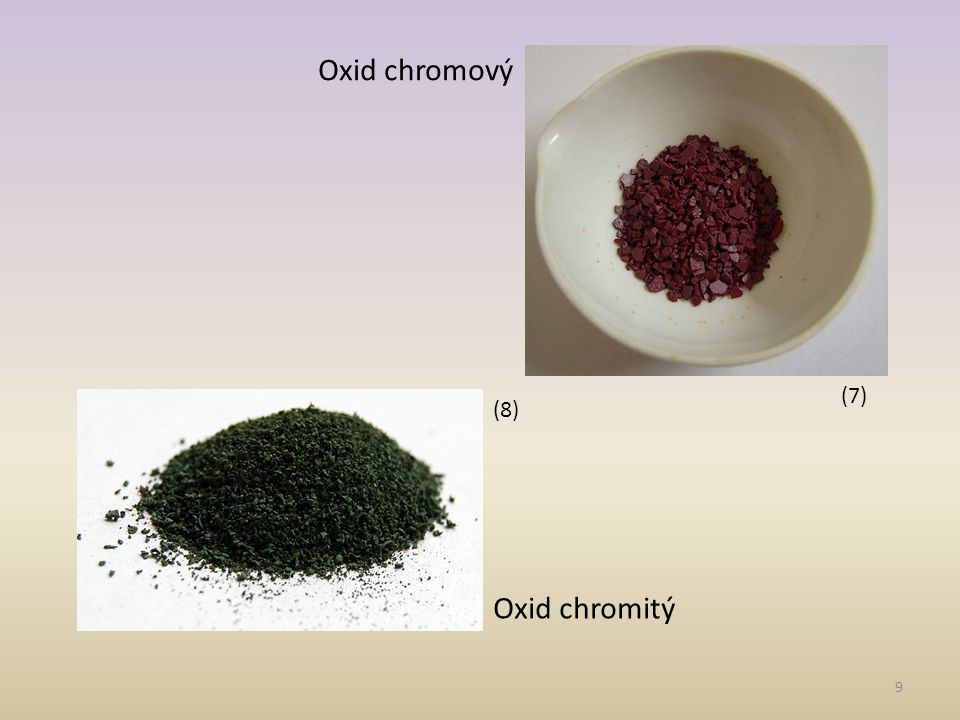 Oxid chromový (7) (8) Oxid chromitý