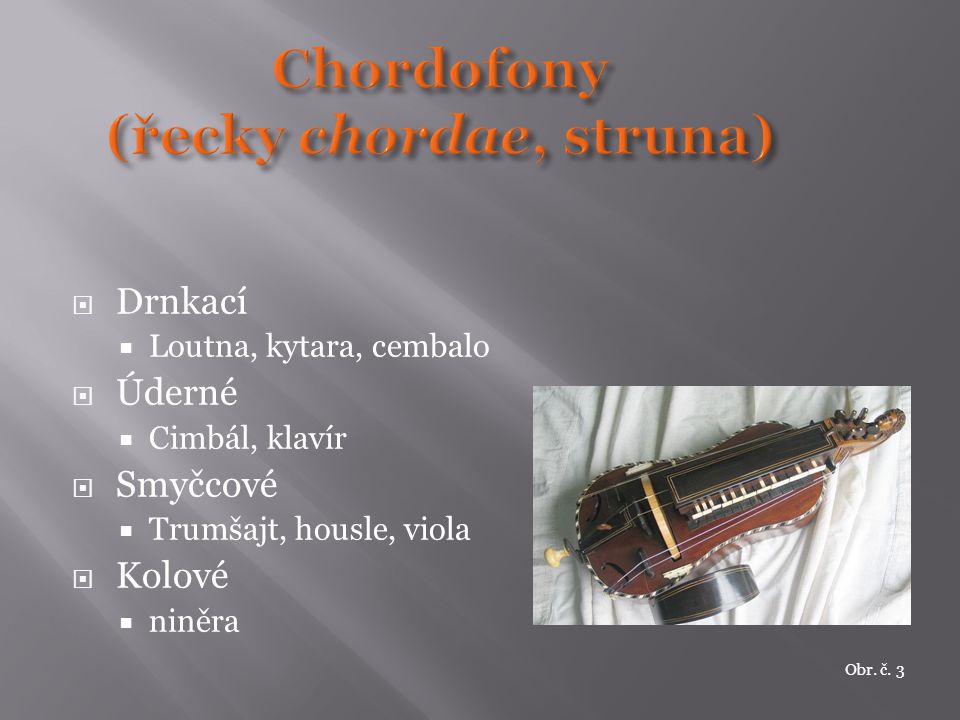 Chordofony (řecky chordae, struna)