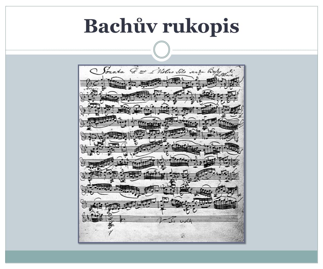 Bachův rukopis