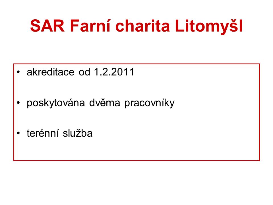 SAR Farní charita Litomyšl