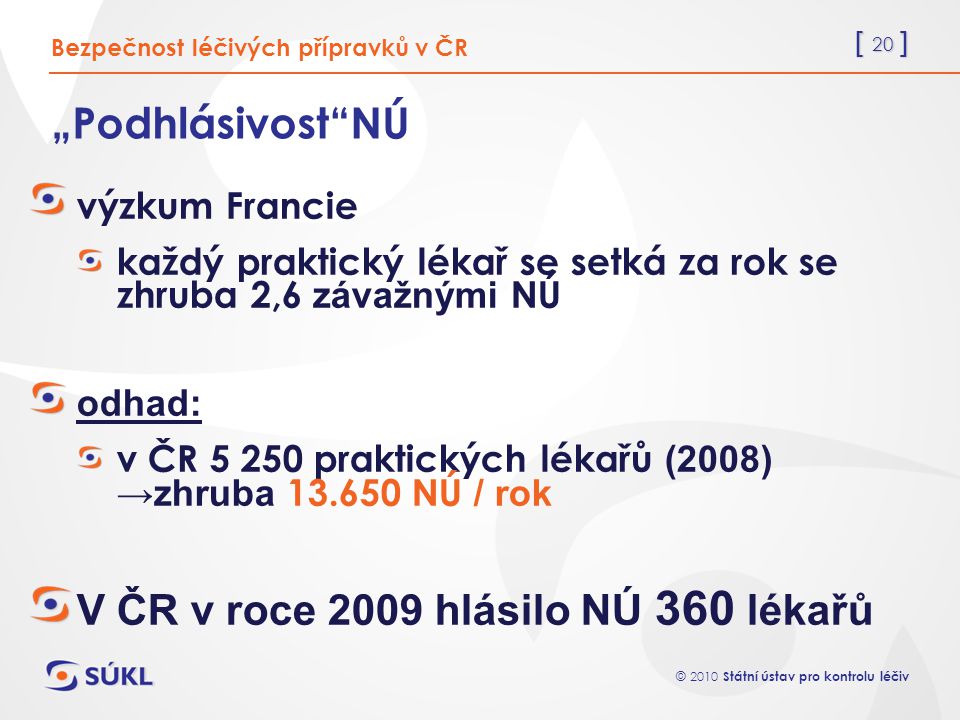 V ČR v roce 2009 hlásilo NÚ 360 lékařů