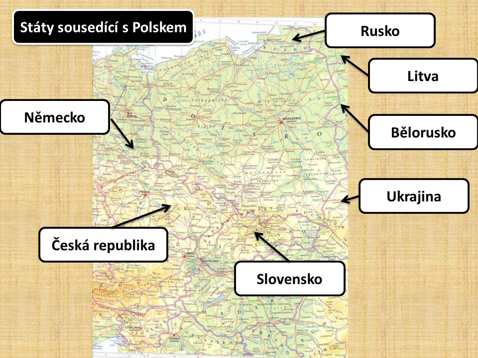 Státy sousedící s Polskem