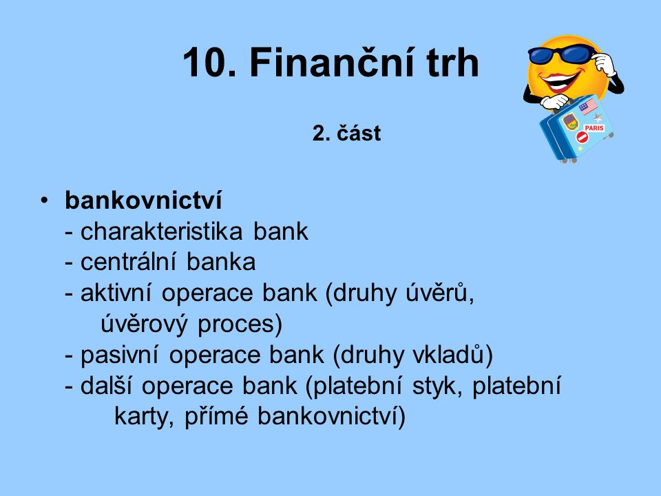 10. Finanční trh 2. část.