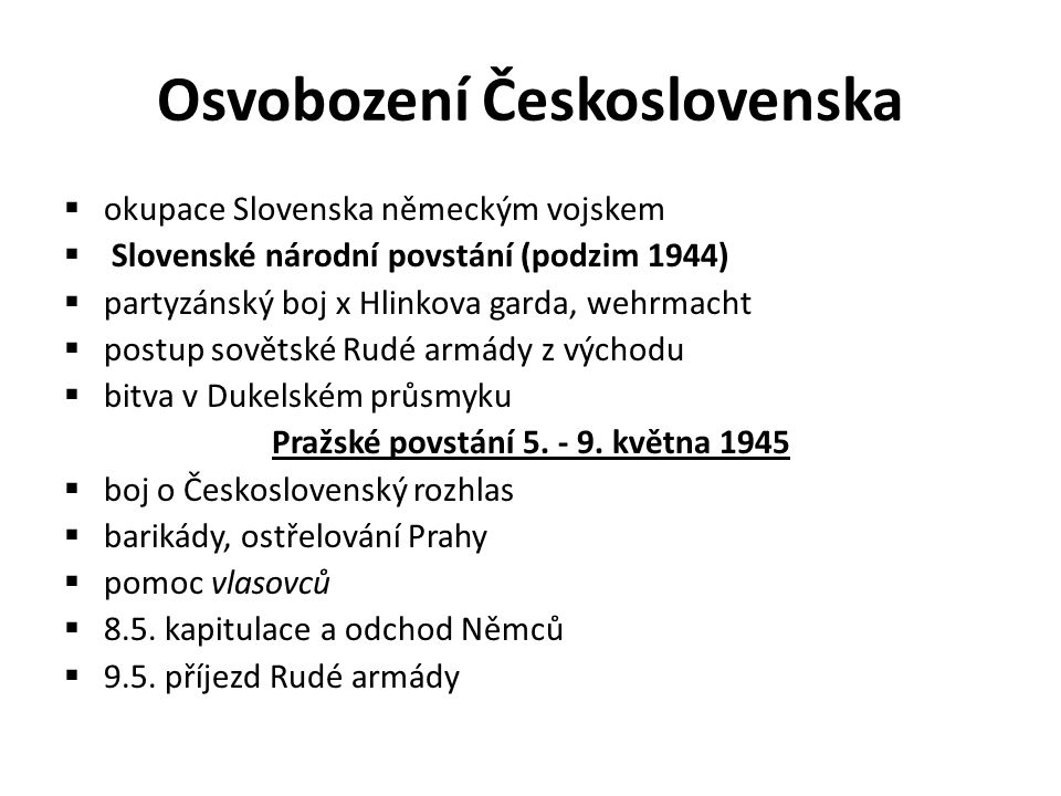 Osvobození Československa