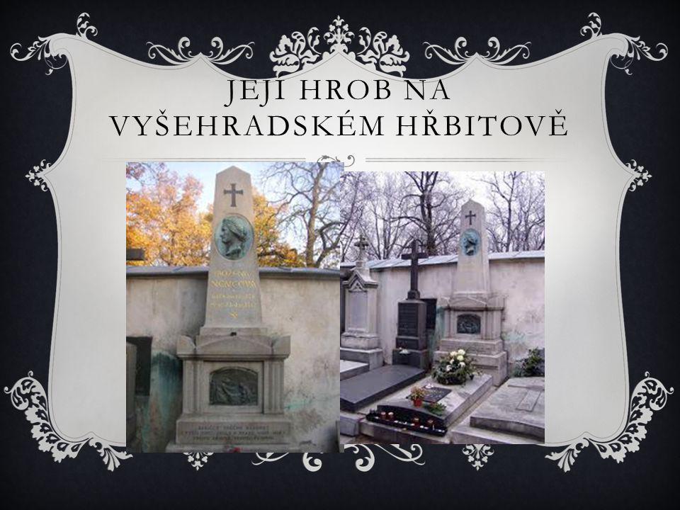 Její hrob na Vyšehradském hřbitově
