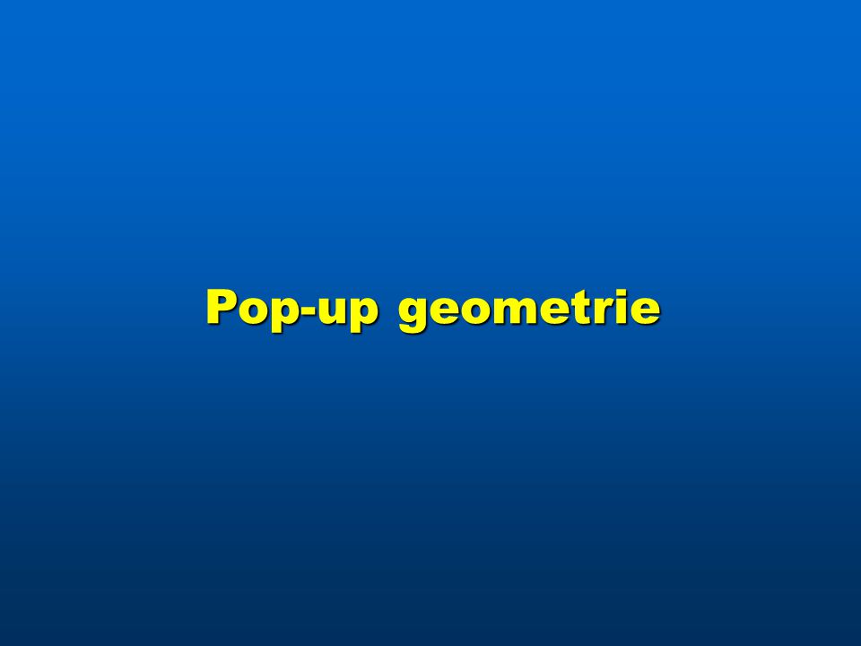 Pop-up geometrie